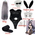 thumbnail image 2 of Sakurajima Mai Bunny Girl Cosplay Costume Halloween Adult Woman Senior Sister Cosplay Wig Shoes Clothes Size M/XL yaoshenbao LED, 2 of 2