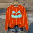 thumbnail image 3 of Makaor Crewneck Sweatshirt Women Mens Plus Size Halloween Tops Fleece Long Sleeve Pullover Pumpkin Casual Clothes, 3 of 8