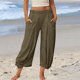 thumbnail image 1 of TaTaai Women's Solid Color Loose Fit Elastic Waist Beam Foot Long Pants Comfortable Casual Trousers with Convenient Side Pockets Versatile Daily Sports and Lounge Pants Gift, 1 of 6