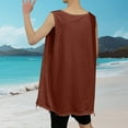 thumbnail image 6 of USNSM Men's Plus Size Scoop Neck Tank Tops Oversized Summer Casual Sleeveless Shirts Solid Color Loose Fit Tee Brown XXL, 6 of 6