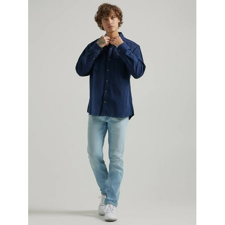 Lee Men's Slim Fit Straight Leg Premium Denim Jeans (Mason Light Wash, W42 x L30)