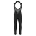 thumbnail image 2 of YONGHS Girls Sleeveless Full Length Bodysuit Jumpsuit Gymnastics Dancing Tumbling Leotard Unitard Black 6, 2 of 7