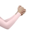 thumbnail image 2 of Mdesiwst 1 Pair Unisex Ice Silk Sleeves Thin Anti-UV Sun Protection Solid Color Quick-drying Breathable High Elasticity Anti-slip Cycling Outdoor Fishing Cooling Arm Sleeves, 2 of 7