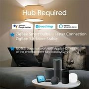 Zemismart Smart Light Bulb, Zigbee RGBCW Dimmable LED Bulb, Work with Google & Alexa, E27 9W LED Color Changing Light Bulb, Compatible with Tuya/Smartthings, 1-Pack
