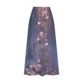 thumbnail image 5 of Wancir Women's Casual Cotton Skirt Elastic Waist Scrub Peasant A-Line Midi Skirts with Pockets, 5 of 5