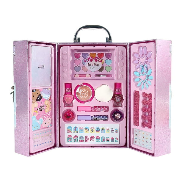 ibaste Kids Makeup Kit for Girl | Washable Toddler Makeup Kit | Girl Toys Real Cosmetic Little Girls Makeup Set, Healthy Pretend To Play Makeup Beauty Set for Under 14-Year-Old Kids Birthday ibaste Kids Makeup Kit for Girl | Washable Toddler Makeup Kit | Girl Toys Real Cosmetic Little Girls Makeup Set, Healthy Pretend To Play Makeup Beauty Set for Under 14-Year-Old Kids Birthday