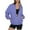 Purple #A, variant on Womens Sweatshirt Jacket No Hood Front Zip Solid Baggy Fall Coats with Pockets Comfy Long Sleeve Outerwear, Purple XL