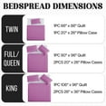 thumbnail image 5 of IR Imperial Rooms 3 Piece Quilt Set Chevron Bedding Microfiber Soft Bedspread with 2 Pillow Shams Lilac/Purple Queen, 5 of 11