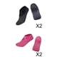 thumbnail image 1 of 4 pares de calcetines de ballet para pilates, zapatos de yoga para mujer, calcetines de masaje antideslizantes para el hogar. negro rosa rojo, 1 of 9