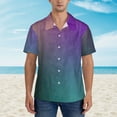 thumbnail image 2 of Sikiie vintage dark paint Print Men's Hawaiian Shirt, Summer Beach Button Pocket Short Sleeve T-Shirt,Medium, 2 of 7