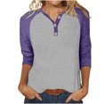 thumbnail image 4 of Plus Size Tshirts for Women Sawvnm Women's Round Neck Loose Shirt Top Clearance Clothes under $5.00, 4 of 9