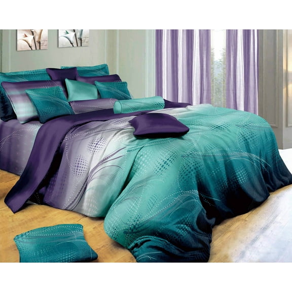Swanson Beddings Twilight-P 3-Piece Bedding Set: Duvet Cover and Two Pillow Shams (Full) (No comforter included)