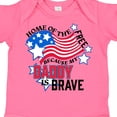 thumbnail image 4 of Inktastic Home of the Free Because My Daddy is Brave Boys or Girls Baby Bodysuit, 4 of 5