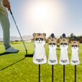 thumbnail image 2 of koolsoo 4Pcs Golf Wood Club Headcover PU Leather Waterproof Protector Yellow3, 2 of 6