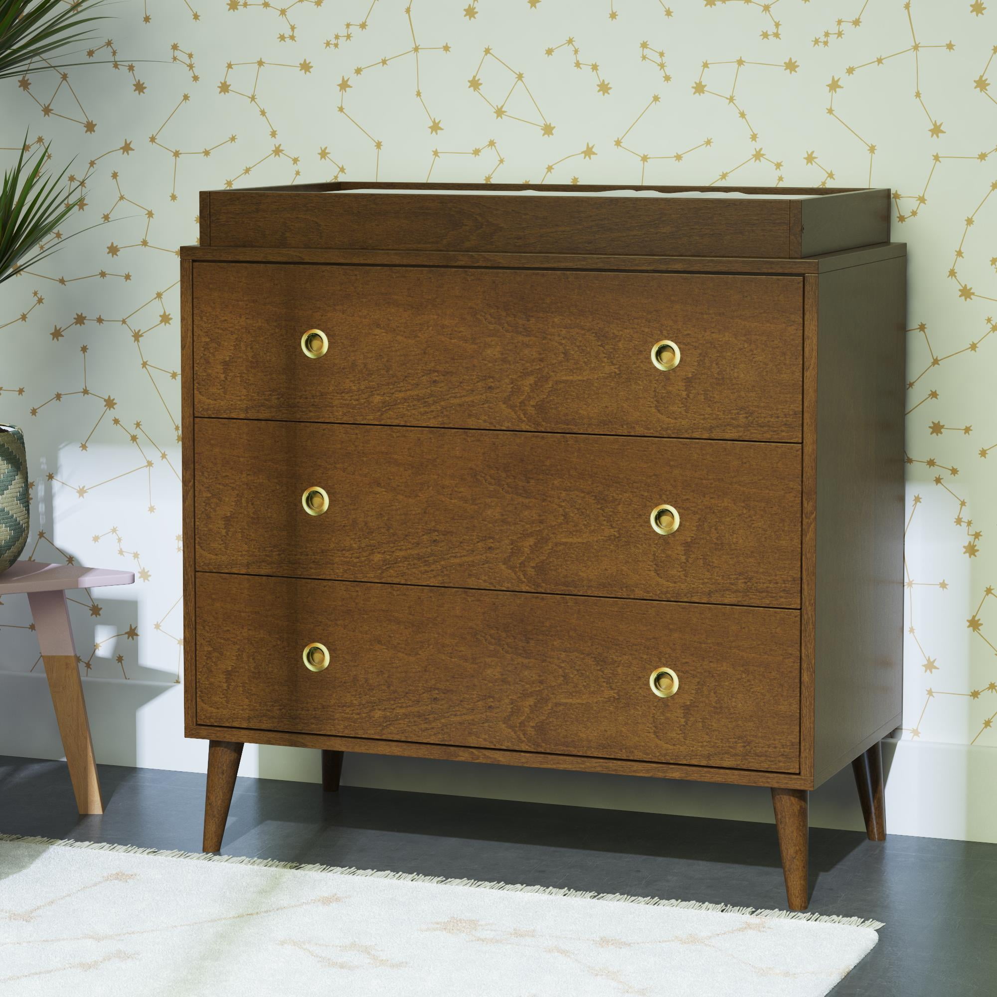 walnut change table