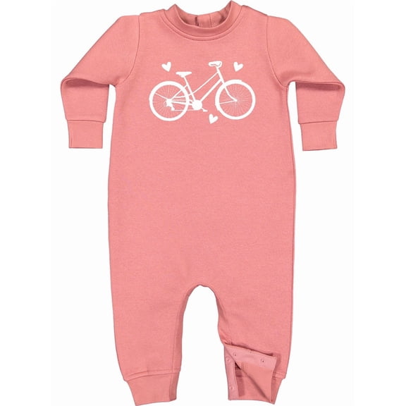 Inktastic Bicycle Cycling Bike Lover Baby Fleece Romper