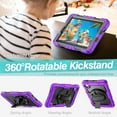 thumbnail image 4 of Dteck for Lenovo Tab M8 3rd Gen 2022 Tablet Case with Built in Screen Protector, Heavy Duty Rugged Cover with Rotating Stand Hand / Shoulder Strap for Lenovo Tab M8 (TB-8505F/8505X),Purple, 4 of 7