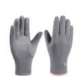 thumbnail image 2 of QSAWXQZ Women's Fleece Velvet Thermal Gloves Solid Windproof Waterproof Warmer Athletic Gloves for Outdoor Gray Free Size, 2 of 9