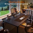 thumbnail image 5 of 40 x 24 Inch Computer Desk with Deeper Desktop, Metal Frame, Black, 5 of 9