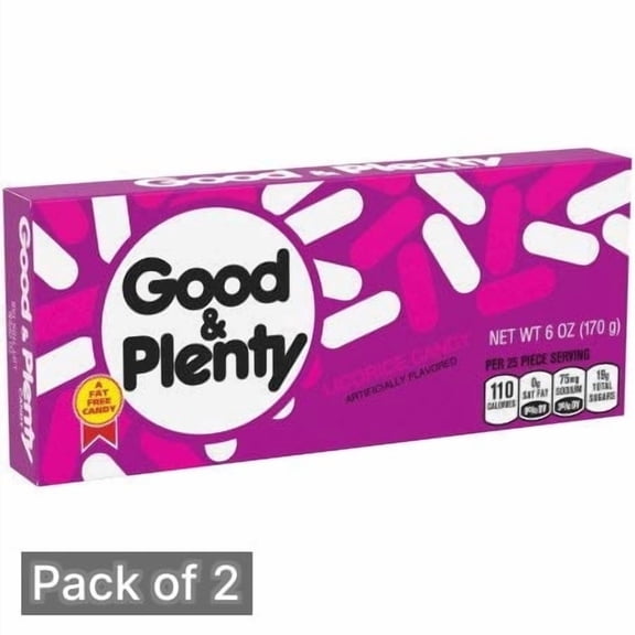 Good and Plenty Licorice Candy 6 oz Box (Pack of 2)