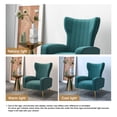 thumbnail image 7 of UIXE Modern Accent Chair for Living Room Velvet Sherpa Armchair,Blue Comfy Arm Sofa Chair, 7 of 7