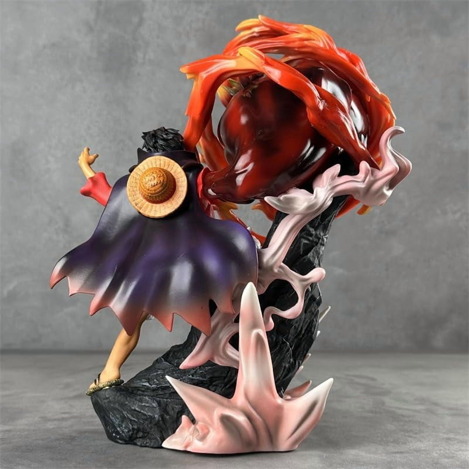 Luffy Figure Strike A Heavy Punch Hellfire Luffy Action Figures 30cm/11.8inch PVC Decorations Collectible Souvenirs for Anime Fans Gifts