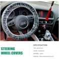 thumbnail image 4 of 500PCS Universal Disposable Steering Wheel Cover Plastic Transparent Car Steering Wheel Covers with Elastic Trims for Steering Wheels, 4 of 7
