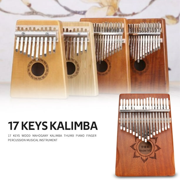 17 touches Kalimba Pouce Africain Doigt Piano Bois Kalimba Instrument de  Musique Portable