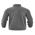thumbnail image 4 of GrmtClth Mens Fleece Jacket Full Zip Comfy Thermal Polar Fleece Lined Jacket Coats 2025 Winter Loose Fit Long Sleeve Outerwear Jackets with Pockets Gray S, 4 of 4