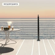 Miumaeov Cable Railing Post Deck Railing Garden Fencing Accessories Stainless 36*2*2 In