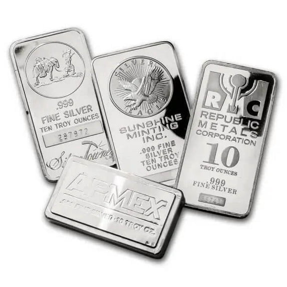 APMEX 10 oz Stackable Silver Bullion Bar - Walmart.com