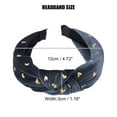 thumbnail image 2 of Unique Bargains 1 Pc Heart Shape Stud Knot Headband Women Hairband 1.18 Inch Wide Gray Blue, 2 of 7