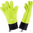 thumbnail image 1 of Guantes de longitud extendida, dedos flexibles, resistentes al calor, agarre antideslizante, guantes de horno impermeables para asar, guantes de cocina fáciles de limpiar, herramienta de cocina para, 1 of 5