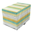 thumbnail image 1 of Pastel Dog Crate Cover, Hand Drawing Sketch of Motifs in Grunge Pattern Tribal Themed Pattern, Easy to Use Pet Kennel Cover Small Dogs Puppies Kittens, 7 Sizes, Teal Orange Pale Yellow, by Ambesonne, 1 of 6
