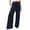 Dark Blue, variant on Women's Linen Comfy Flowy Wide Leg Pants - Summer Baggy High Waisted Palazzo Beach Trousers with Pockets