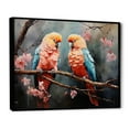 thumbnail image 2 of Designart "Ethereal Encounters With Parrots I" Parrot Floater Framed Canvas Art Print, 2 of 5