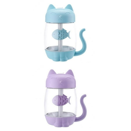 

2 Packung Cute Cat Humidifier Fan LED
