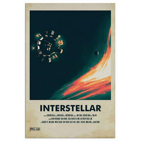 Interstellar Poster,Classic Movie Posters,Canvas Wall Art For Living Room Decor Aesthetic Vintage Posters & Prints Home Sign Inspirational Classroom Modern Pink Rap