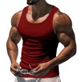 thumbnail image 2 of XFeng Men Ribbed Slim Fit Tank Top Athletic Sleeveless Muscle Vest, 2 of 4