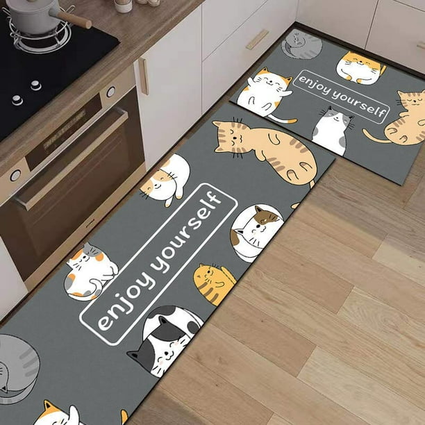 Alfombrilla antideslizante lavable para cocina, sala de estar felpudo absorbente para, dormitorio, área larga, entrada de baño, almohadilla de oración Fivean unisex