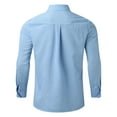 thumbnail image 3 of Gubotare Men's Shirt Men's Dress Shirt Casual Holiday Long Sleeve Button Down Shirt (Sky Blue,3XL), 3 of 4