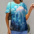 thumbnail image 6 of Jellyfish Ocean Style T Shirts Basic T-Shirt Short Sleeve Ladies Tee Shirt Summer Graphic Clothing, 6 of 6
