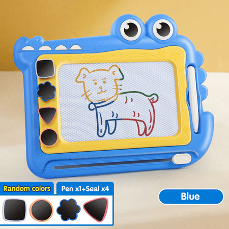 Easy-Doodle Magnetic Drawing Board with Color Reveal for Toddler 3-8 Years Preschool Painting Toys-Blue