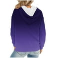 thumbnail image 4 of ZyeKqe Womens Oversized Hoodies Fleece Lined Sweatshirts Long Sleeve Pullover Gradient Color Drawstring Hooded Top Size S-5XL, 4 of 6