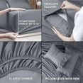 thumbnail image 7 of Utopia Bedding Solid 4 PC Queen Bed Sheets Set For Adults - Microfiber, Fade Resistant (Grey), 7 of 7