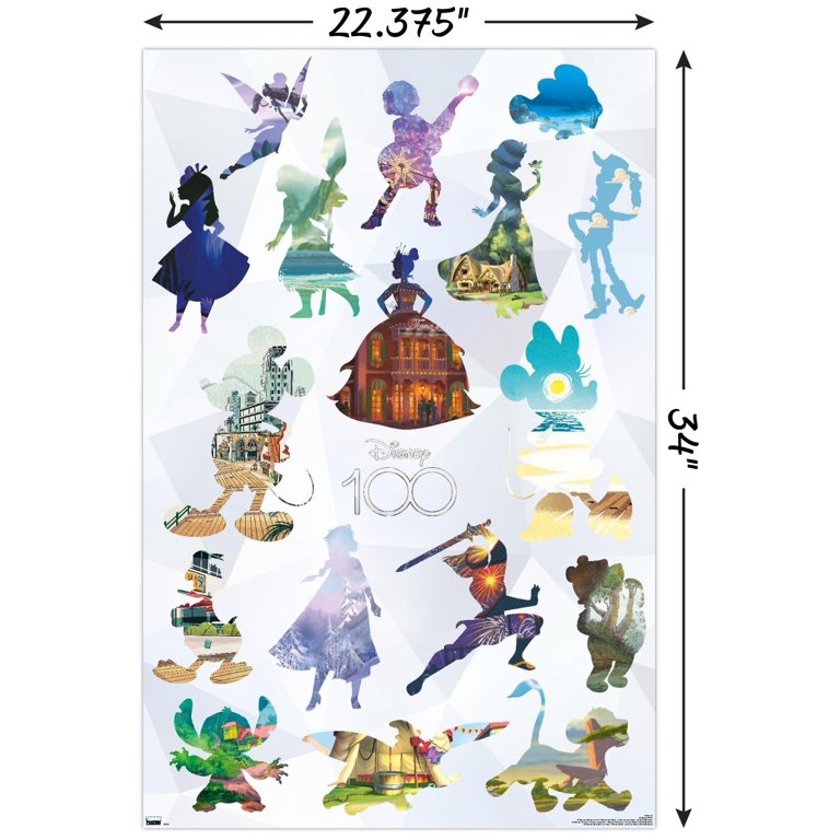Disney 100th Anniversary - Character Grid Wall Poster, 22.375