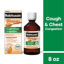 Robitussin Max Strength Cough Congestion DM and Cold Medicine, Honey, 8 Fl Oz