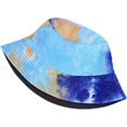 thumbnail image 3 of CoCopeaunts Women Tie Dye Bucket Hat Autumn Winter Warm Reversible Cotton Fisherman Hat Outdoor Fishing Travel Corduroy Basin Hat, 3 of 8