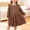 E-71Brown, variant on FAOWME Big Child Girls Dress Long Sleeve Round Neck Solid Color Stylish Comfortable Dresses For Casaul Daily Wear Brown 2-3 Years