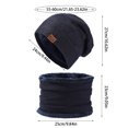 thumbnail image 2 of Winter Set with Mock Neck Scarf Fitted Beanie Sleek style for Layering Hat Scarf, 2 of 2